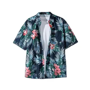 OEM/ODM personalizada impresa camisa hawaiana Hawaii men's short sleeve fashion men shirt casual shirts for men summer