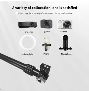 Maximale Belastung 5kg 3-teiliger faltbarer Mikrofonst änder mit Aluminium klemme für Telefon kamera projektor Video licht