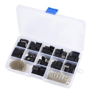Eiechip 620Pcs Kết Nối Sân 2.54Mm, Nhảy Dây Cáp Dây Pin Tiêu Đề Nhà Ở Kit, Nam Uốn Chân + Nữ Pin Thiết Bị Đầu Cuối Kết Nối F - Product Image 1