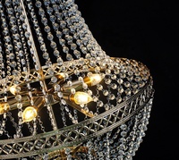 Nouveaux accessoires de mariage, rideau de perles en cristal plaqué fer européen, lustre, aménagement de la salle de réception de mariage, lumières décoratives de scène