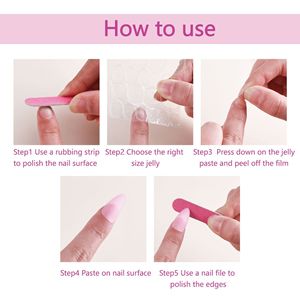 <span class=keywords><strong>Uñas</strong></span> postizas de cobertura completa, estilo ballet, en dos tonos, negro, nude y <span class=keywords><strong>rosa</strong></span>, con efecto mármol craquelado blanco, color sólido mate, para mujer. - Product Image 6