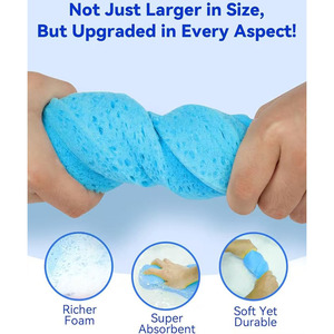 Éponge de polissage absorbante haute densité, outil de nettoyage pour lavage de voiture, brosse de lavage de voiture en mousse, huit éponges magiques en argile - Product Image 3