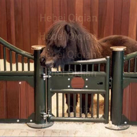 Box de boxage intérieur en acier pour chevaux, revêtement poudré, panneau de remplissage en bambou QIQIAN QQ-HS, pour équitation, en vente, directement de l'usine