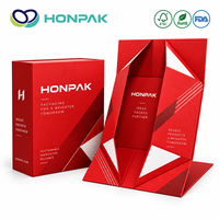 Boîte cadeau à fermeture magnétique personnalisée HONPAK, emballage rigide pliable pour cosmétiques, électronique et présentation de produits de luxe