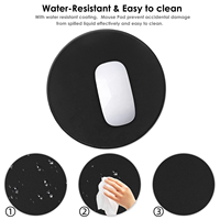Tapis de souris personnalisés à bords cousus en gros, tapis de souris rond pour jeux sur PC, ordinateur portable, accessoires de jeu de bureau
