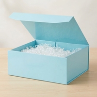 Boîte à dossiers magnétique en carton ondulé, matériaux recyclés, revêtement UV, impression sérigraphique, doublure froissée, luxe