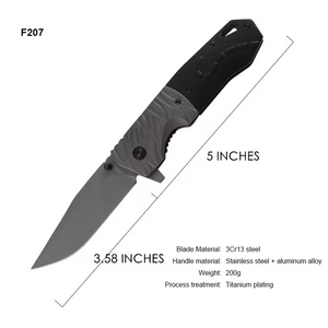 Couteau de survie pliable de poche FB-1630 en acier inoxydable 3Cr13 avec manche en alliage d'aluminium pour le camping en extérieur – Vente en gros petites commandes - Product Image 2