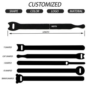 12x250mm đỏ Nylon quan hệ cáp chống cháy Back-to-Back móc vòng lưu trữ dây đai cho nhà văn phòng lớp học tổ chức - Product Image 6