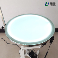 LZ Table de beauté ronde élévatrice électrique à LED Tables de toilettage pour animaux de compagnie Table d'examen d'éclairage clinique vétérinaire