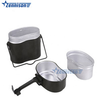 Voyage et camping PVC Mess Tin Lunch Box avec sac Kit de désordre tactique en aluminium extérieur
