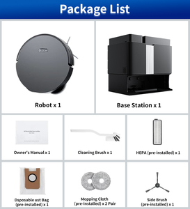 All in One Robot Vacuum Cleaner <b>Mop</b> 15000Pa With Self Emptying Self Washing Self Docking Station Hot Water Wash Robot Vacuum Cle - Product Image 5
