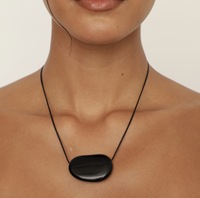 Collar de Piedra de Cristal con Cordón de Cuero, Colgante Geométrico, Chapado en Oro, Joyería de Acero Inoxidable Unisex al por Mayor