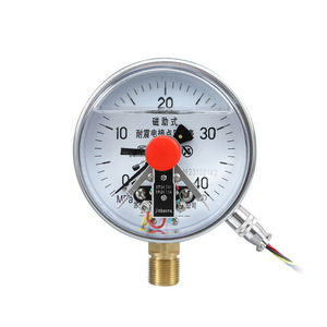 Manómetro de Contacto Eléctrico Jinbaona de 100 mm y 24 V, Resistente a Impactos Magnéticos, Analógico, con Conexión Roscada - Product Image 1