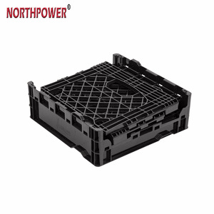 Caja de plástico plegable para leche de Renania del Norte-Westfalia, 330x330x370mm, caja de almacenamiento reforzada para verduras y frutas, entrega urgente - Product Image 3