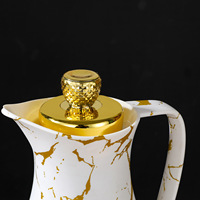 Light Life Simple Ins Style Minimalistischer Stil Europäisches Goldmuster Kreative Kaffeekanne Wasserflasche Thermoskanne 1L Tee
