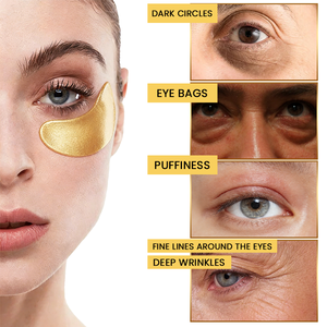 Private Label 25 Pairs Gold Under Eye Mask Dark Circles Anti Aging Bio Collagen Custom Logo 24k Gold Collagen Under Eye Patches - Product Image 5