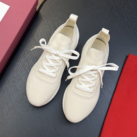 Sneakers en tissu tricoté de luxe pour hommes, style Old Money, à lacets, respirantes, pour la course à pied