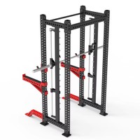 Ensemble d'équipement de fitness à domicile en gros : Station de musculation à câble avec pile de poids, rack Smith pour squats, bancs et supports pour exercices pectoraux