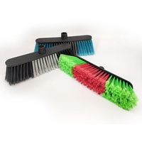 Balai plat à main en soie colorée à pois, tête en PP, durable et facile à nettoyer pour une utilisation intérieure et extérieure
