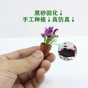 Miniatura de Planta Verde en Maceta con <span class=keywords><strong>Pilar</strong></span> Inmortal, Adorno de Escena, Decoraciones de Plástico para Casa de Muñecas con Maceta - Product Image 2