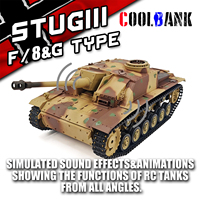 COOLBANK Édition Collector 1:16 StuG III Ausf.F8 Char RC modifié personnalisé avec radio 2,4 GHz, char allemand de la Seconde Guerre mondiale, pour les amateurs avancés