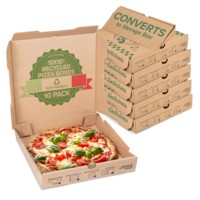 Cajas de Cartón Corrugado Ecológicas, Desechables, de Grado Alimenticio, para Pizza y Sushi, Personalizadas, con Impresión a Color y Diseño Plegable
