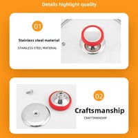 Couvercle de casserole en silicone résistant aux hautes températures, avec perle supérieure en acier inoxydable personnalisée, bouchon universel anti-brûlure à visser, ustensiles de cuisine en gros