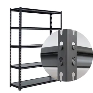 5 Layer Shelving Angle Rack Metal Angle Steel Post Light Duty Muscle Rivet Boltless Shelf