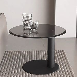 Set di Tavolini <span class=keywords><strong>da</strong></span> Caffè Rotondi in <span class=keywords><strong>Legno</strong></span> Massello di Noce Stile Vintage Francese Mid-Century Modern con Vano Portaoggetti per <span class=keywords><strong>Soggiorno</strong></span> - Product Image 5