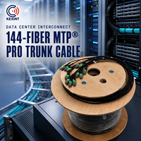 Kabel Trunk KEXINT 144F MTP Pro dengan Konektor MTP-12 APC Female untuk Penerapan Jaringan Utama Pusat Data Single Mode OS2