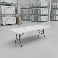 Tables de conférence pliantes en plastique légères pour hôpitaux, bureaux, formations, blanches, pour séminaires scolaires