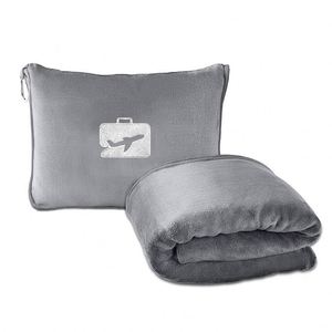 Hot-selling Multifunctional 2-in-<b>1</b> Travel Airplane Storage Direct Stock Wholesale Flannel Blanket - Product Image 2