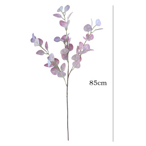 Feuilles d'eucalyptus artificielles Ruilisi, verdure violette foncée et violette claire, décoration de mariage et de maison, imprimées en 3D, écologiques - Product Image 5