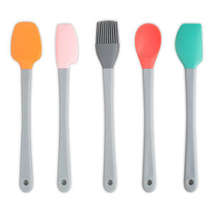 Kits de pâtisserie écologiques et non toxiques pour enfants, ustensiles de cuisine en silicone sans BPA, spatule, brosse, cuillère, ensemble de 5, lavable au lave-vaisselle - Product Image 2
