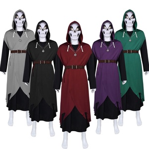 Nuevo Conjunto de Capa con Capucha de Mago Oscuro Medieval, Disfraz de Caballero Cosechador de Cuatro Caballeros para Halloween - Product Image 1