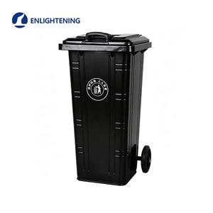 Poubelle mobile extérieure à pédale en acier galvanisé robuste de 120 L, écologique - Product Image 1