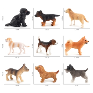 Modellino di Cane Realistico, Statuetta Statica Solida di <span class=keywords><strong>Cucciolo</strong></span> Golden Retriever, Labrador, Beagle, Shiba Inu - Product Image 4