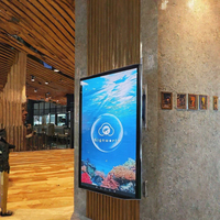Écran d'affichage numérique 4K LCD Android de 55 à 75 pouces pour publicité et exposition, kiosque, menu numérique, support sur pied, CMS basé sur le cloud, LED, OEM