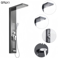 Vente en gros Panneau de douche en acier inoxydable Salle de bain douche de massage Panneau mural