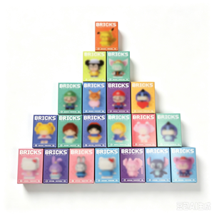 Juego de <span class=keywords><strong>Bloques</strong></span> de Construcción de Animales de Dibujos Animados en 3D, de Micro Partículas, de Plástico ABS, Educativo, de 200 Piezas, Personalizable - Product Image 2