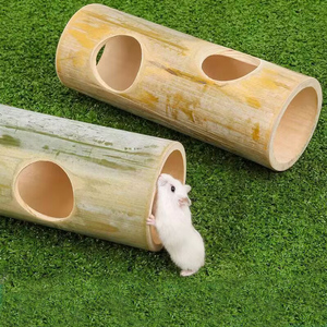 Tunnel en bambou avec une ou deux ouvertures pour hamsters, souris, rats, canaris, perruches, cockatoos, perroquets. - Product Image 4