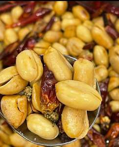 Aperitivos de frutos secos tostados y <span class=keywords><strong>fritos</strong></span> <span class=keywords><strong>con</strong></span> cinco sabores al por mayor, <span class=keywords><strong>cacahuetes</strong></span> picantes <span class=keywords><strong>con</strong></span> sabor a <span class=keywords><strong>sal</strong></span> y pimienta, frutos secos de cacahuete - Product Image 1