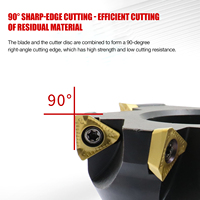 Tête de fraiseuse indexable CNC à haute précision 3PTF 90 degrés, personnalisable pour fraiseuse à face 3PKT1505