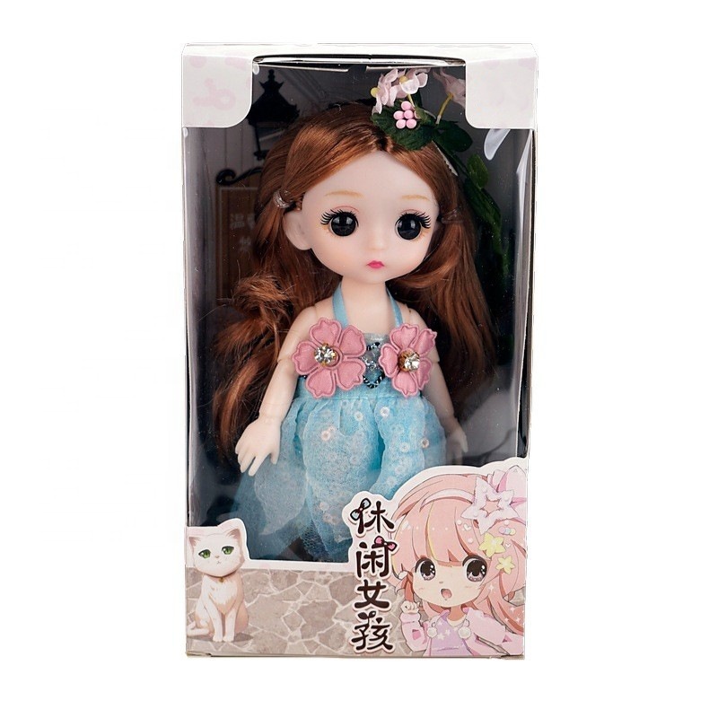 Lori 6-Inch Mini Fashion Doll Lilyanna - Brown Hair, Rotating Joints, Dress & Boots, Age 3+