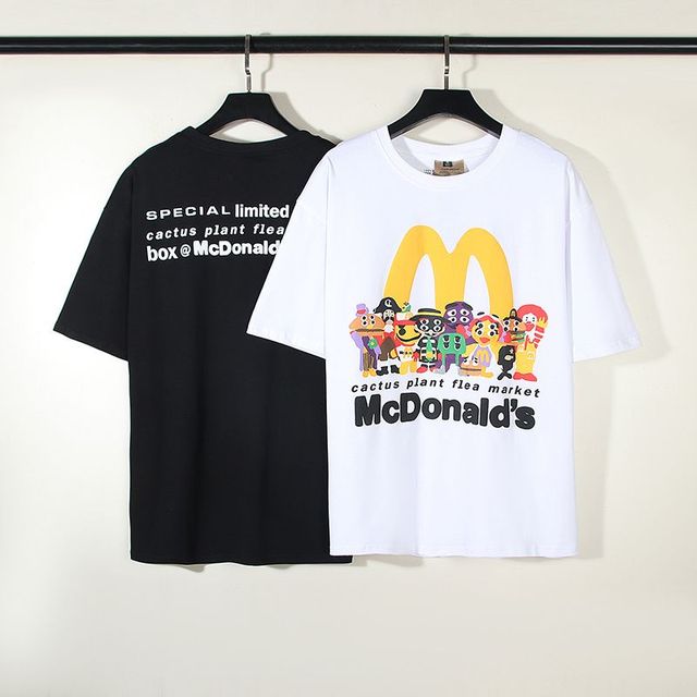 CPFM Sleeve Men's Women's 100% Cotton T-shirt Loose Sports Short Sleeve Spoon Foam Printing Summer Oversized