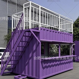 Quiosco móvil de comida metálico rojo con toldo, puesto portátil para exteriores para la venta de té y café - Product Image 3