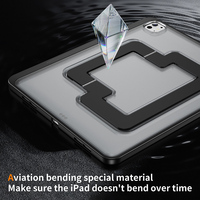 Geri metal katlanmış stand ile TPU tampon ve plastik combo defender kapak iPad kılıfı Pro 13 2024