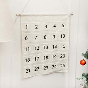 ホットセールロゴプリントハンギングファブリックアドベントカレンダー空のクリスマスアドベントカレンダー - Product Image 3