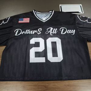 Chemises de Football recadrées pour femmes personnalisées pures Y2k numéro graphique t-shirts surdimensionnés col en V demi manches maille maillot de Football t-shirt hauts - Product Image 3