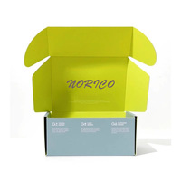 Boîte d'emballage en papier à plat avec logo personnalisé, en carton ondulé, découpée à la presse, pliable, en kraft, type avion